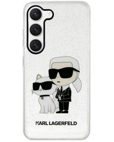 Калъф Karl Lagerfeld - Glitter K and C, Galaxy S23 Plus, прозрачен - 1
